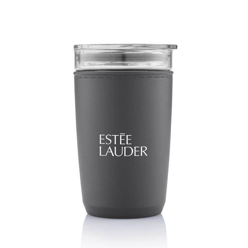 CERRA - Hans Larsen Premium Glass Tumbler with Recycled Protective Sleeve - Black