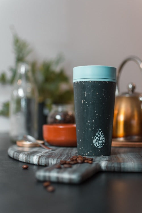 Circular Cup 12oz Black & Faraway Blue