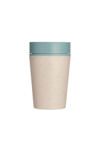 Circular Cup 8oz Cream & Faraway Blue