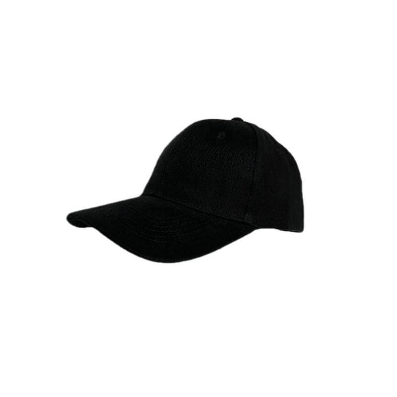 TARTU - 6 Panel Heavy Brushed Cotton Cap - Black